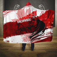 Canadian Horse Hooded Blanket Canada Maple Leaf