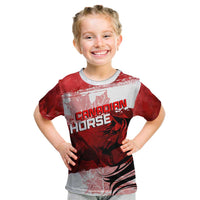 Personalized Canadian Horse Kid T Shirt Canada Maple Leaf