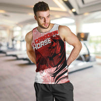 Personalized Canadian Horse Men Tank Top Canada Maple Leaf
