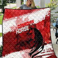 Canadian Horse Quilt Canada Maple Leaf