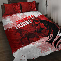 Canadian Horse Quilt Bed Set Canada Maple Leaf