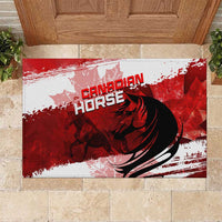 Canadian Horse Rubber Doormat Canada Maple Leaf
