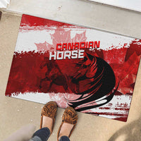 Canadian Horse Rubber Doormat Canada Maple Leaf