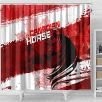 Canadian Horse Shower Curtain Canada Maple Leaf