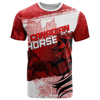 Personalized Canadian Horse T Shirt Canada Maple Leaf