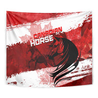 Canadian Horse Tapestry Canada Maple Leaf