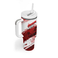 Canadian Horse Tumbler With Handle Canada Maple Leaf