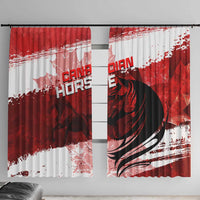 Canadian Horse Window Curtain Canada Maple Leaf