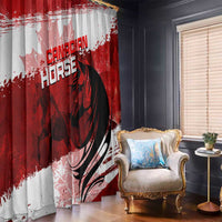 Canadian Horse Window Curtain Canada Maple Leaf