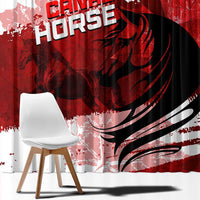 Canadian Horse Window Curtain Canada Maple Leaf