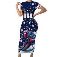 USA Hockey Short Sleeve Bodycon Dress Summer Paris 2024 - Wonder Print Shop