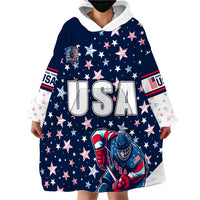 USA Hockey Wearable Blanket Hoodie Summer Paris 2024 - Wonder Print Shop