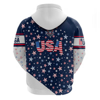 USA Hockey Zip Hoodie Summer Paris 2024 - Wonder Print Shop