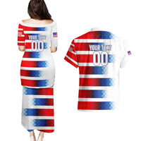 USA Soccer Couples Matching Puletasi and Hawaiian Shirt Summer Paris 2024 - Wonder Print Shop