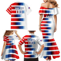 USA Soccer Family Matching Mermaid Dress and Hawaiian Shirt Summer Paris 2024 - Wonder Print Shop