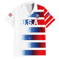 USA Soccer Family Matching Off Shoulder Short Dress and Hawaiian Shirt Summer Paris 2024 - Wonder Print Shop