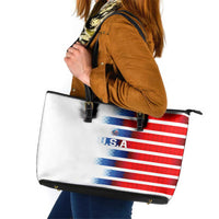 USA Soccer Leather Tote Bag Summer Paris 2024 - Wonder Print Shop