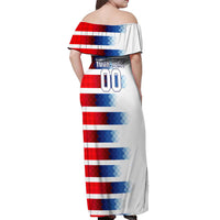 USA Soccer Off Shoulder Maxi Dress Summer Paris 2024 - Wonder Print Shop