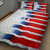 USA Soccer Quilt Bed Set Summer Paris 2024 - Wonder Print Shop