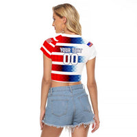 USA Soccer Raglan Cropped T Shirt Summer Paris 2024 - Wonder Print Shop