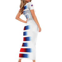 USA Soccer Short Sleeve Bodycon Dress Summer Paris 2024 - Wonder Print Shop