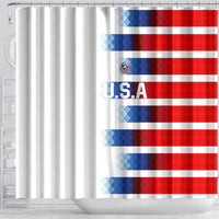USA Soccer Shower Curtain Summer Paris 2024