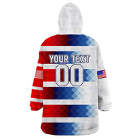 USA Soccer Wearable Blanket Hoodie Summer Paris 2024 - Wonder Print Shop