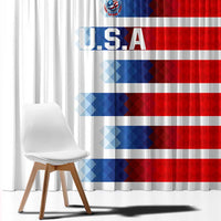 USA Soccer Window Curtain Summer Paris 2024 - Wonder Print Shop