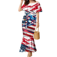 USA Rugby Family Matching Mermaid Dress and Hawaiian Shirt Summer Paris 2024 - Wonder Print Shop