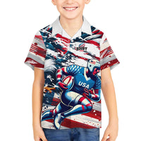 USA Rugby Family Matching Puletasi and Hawaiian Shirt Summer Paris 2024 - Wonder Print Shop