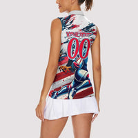 USA Rugby Women Sleeveless Polo Shirt Summer Paris 2024 - Wonder Print Shop