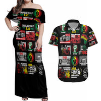 Civil Rights Movement Couples Matching Off Shoulder Maxi Dress and Hawaiian Shirt Poster Art Black Pride - Wonder Print Shop