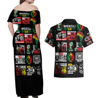 Civil Rights Movement Couples Matching Off Shoulder Maxi Dress and Hawaiian Shirt Poster Art Black Pride - Wonder Print Shop