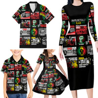 Civil Rights Movement Family Matching Long Sleeve Bodycon Dress and Hawaiian Shirt Poster Art Black Pride - Wonder Print Shop