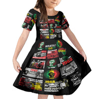 Civil Rights Movement Family Matching Off Shoulder Short Dress and Hawaiian Shirt Poster Art Black Pride - Wonder Print Shop