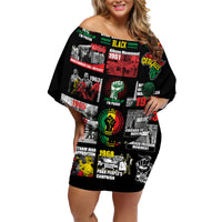 Civil Rights Movement Family Matching Off Shoulder Short Dress and Hawaiian Shirt Poster Art Black Pride - Wonder Print Shop