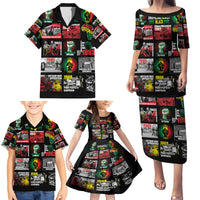 Civil Rights Movement Family Matching Puletasi Dress and Hawaiian Shirt Poster Art Black Pride - Wonder Print Shop