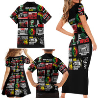 Civil Rights Movement Family Matching Short Sleeve Bodycon Dress and Hawaiian Shirt Poster Art Black Pride - Wonder Print Shop
