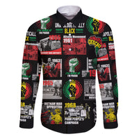 Civil Rights Movement Family Matching Short Sleeve Bodycon Dress and Hawaiian Shirt Poster Art Black Pride - Wonder Print Shop