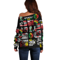Civil Rights Movement Off Shoulder Sweater Poster Art Black Pride - Wonder Print Shop