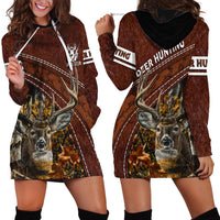 Deer Hunting Hoodie Dress In The Forest Brown - Wonder Print Shop