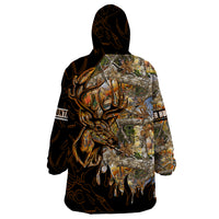 Deer Hunting Wearable Blanket Hoodie Autumn Forest - Wonder Print Shop