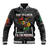 Personalized I'm Black and I'm Proud African Baseball Jacket - Wonder Print Shop