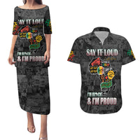 Personalized I'm Black and I'm Proud African Couples Matching Puletasi and Hawaiian Shirt - Wonder Print Shop