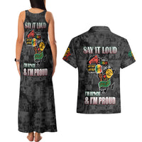 Personalized I'm Black and I'm Proud African Couples Matching Tank Maxi Dress and Hawaiian Shirt - Wonder Print Shop