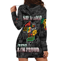 Personalized I'm Black and I'm Proud African Hoodie Dress - Wonder Print Shop