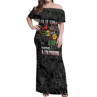 Personalized I'm Black and I'm Proud African Off Shoulder Maxi Dress - Wonder Print Shop