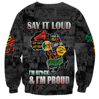Personalized I'm Black and I'm Proud African Sweatshirt - Wonder Print Shop