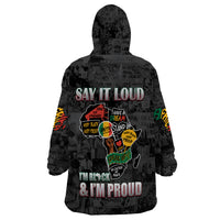 Personalized I'm Black and I'm Proud African Wearable Blanket Hoodie - Wonder Print Shop