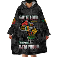 Personalized I'm Black and I'm Proud African Wearable Blanket Hoodie - Wonder Print Shop